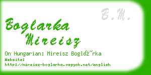 boglarka mireisz business card